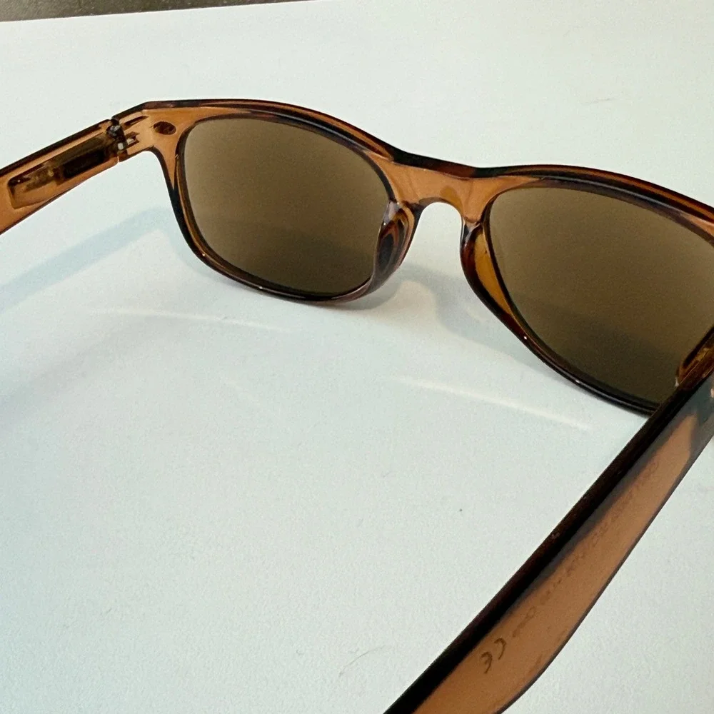 Lovivy FH003 Amber Brown Reading Sunglasses Wayfarer Style Unisex‎